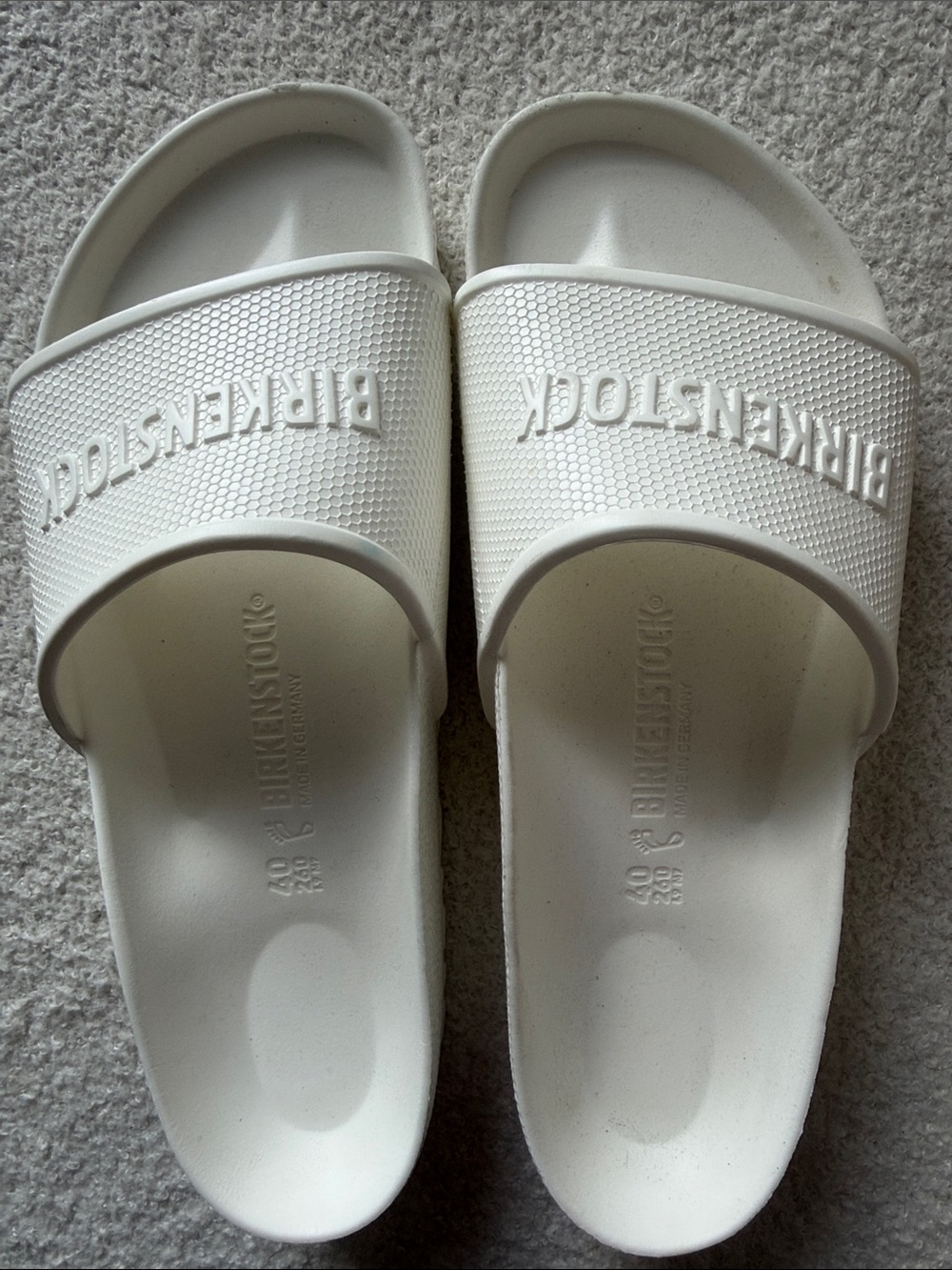 Birkenstock White Slide Sandals - Classic EVA Pool Slides
